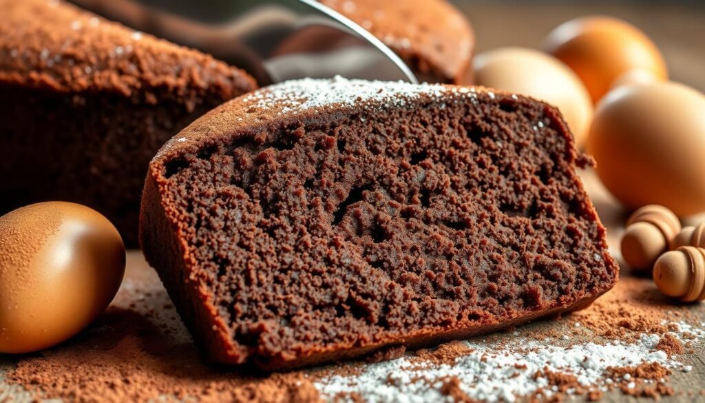 Biological leaveners in chocolate cake