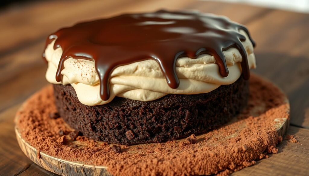 Full fat sour cream in chocolate cake