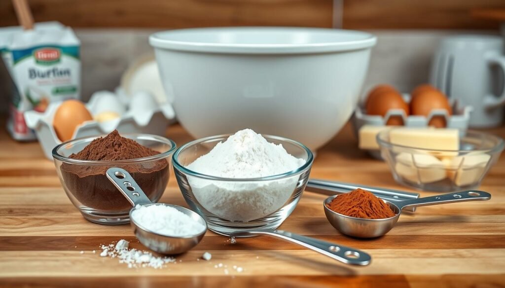 measuring techniques for chocolate cake ingredients