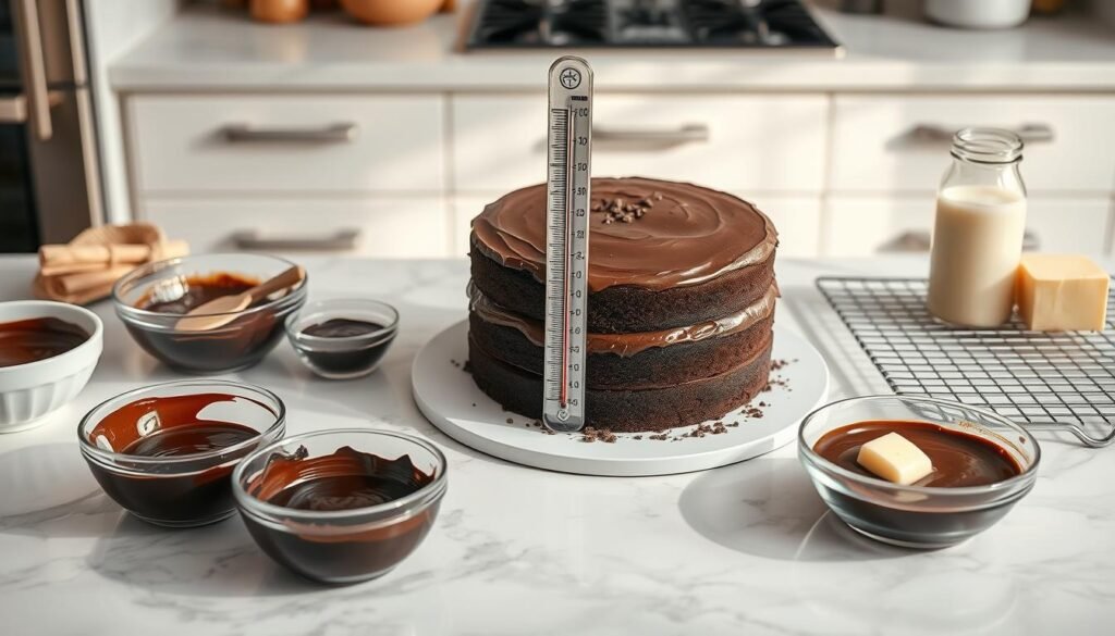 Temperature control for cake layering