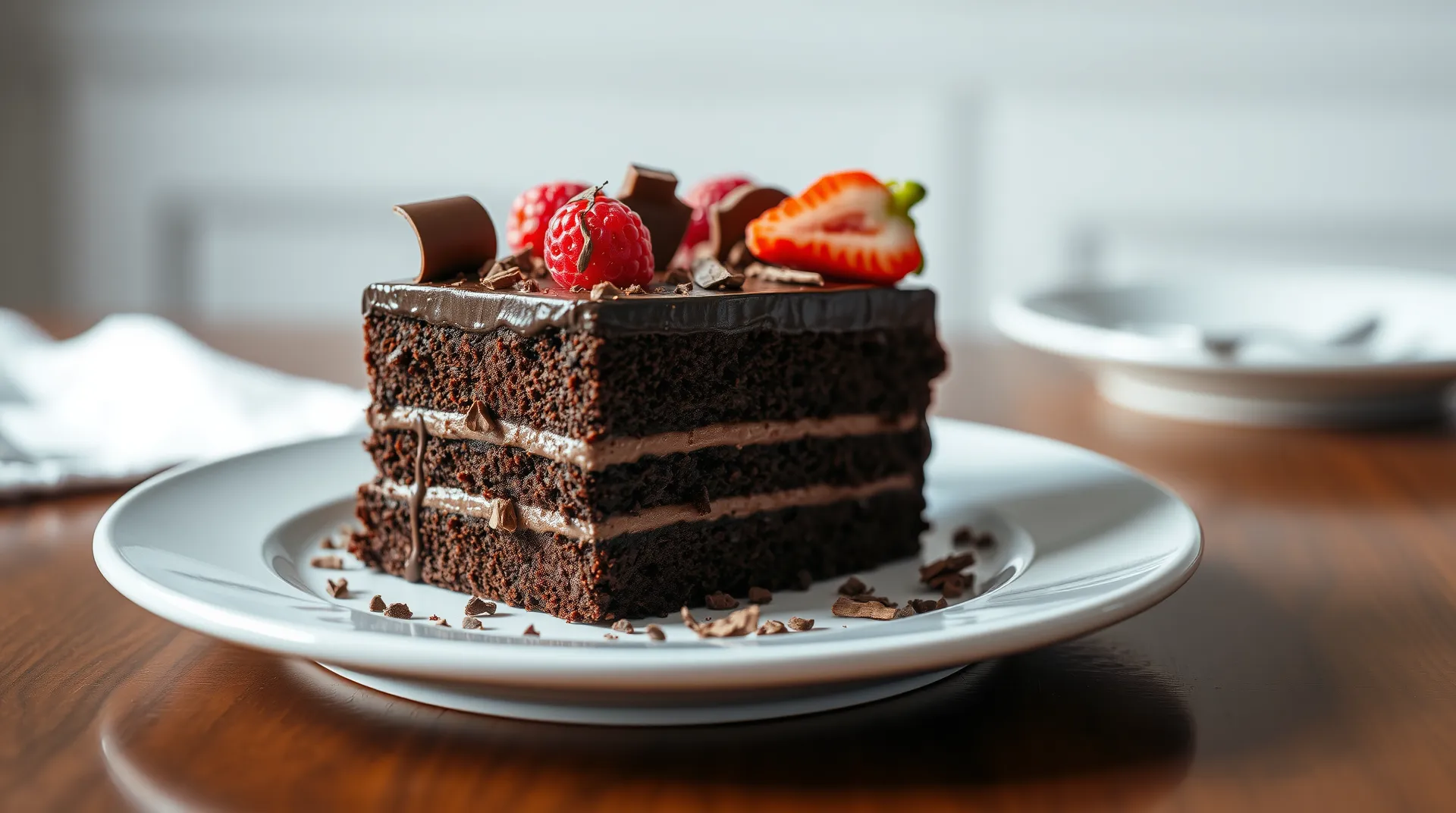 layering chocolate cake